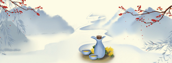 茶文化大氣中國(guó)風(fēng)海報(bào)背景圖